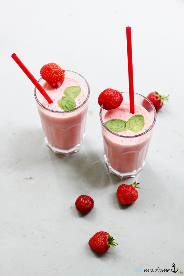 Erdbeere Lassi Joghurt Minze