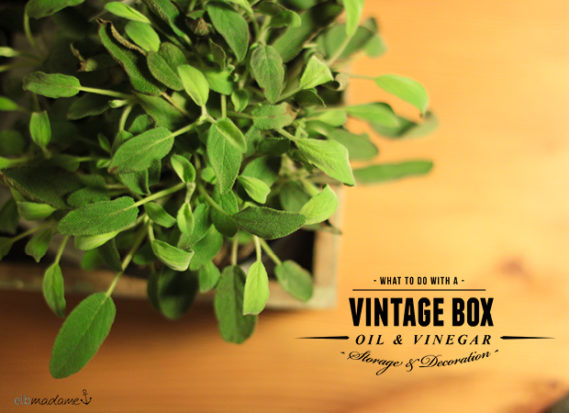 Holzbox Vintage Öl & Essig