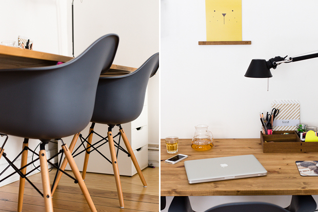 Schreibtisch DIY interior design living home Pappsalon